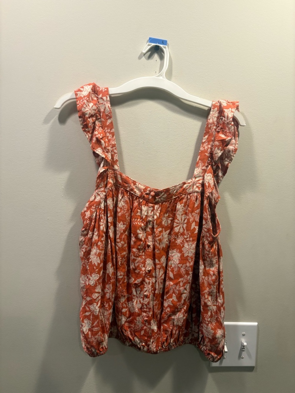 Melrose and Market Floral Ruffle Button-Front Tank - Picture 2 of 7